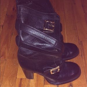 Tory Burch Motorcycle Black Boots 10